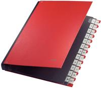 LEITZ 5924-00-25, Leitz 5924 Pultordner A-Z - 24 F&auml;cher, PP, rot