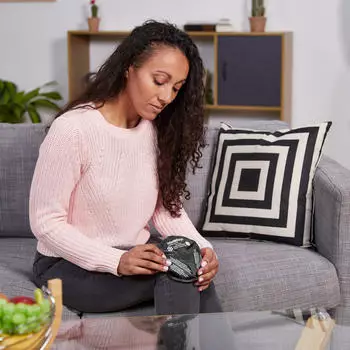 Relaxdays K&uuml;hlpad Knie Set 4-teilig schwarz