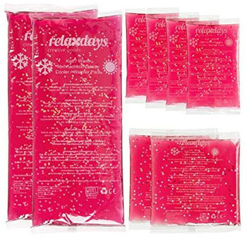 Relaxdays K&uuml;hlpad Set 8-teilig Set pink