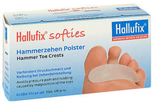 Hallufix Softies Hammerzehen Polster Gr. L 42-46 (2 Stk.)