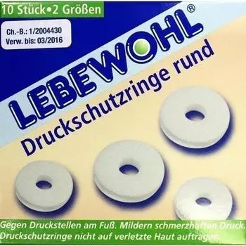 Lebewohl Druckschutzringe Rund (10 Stk.)