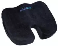 relaxdays Sitzkissen Orthop&auml;disch schwarz, 1 St.