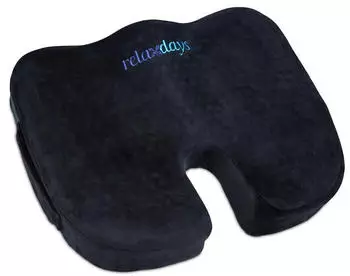Relaxdays Orthopädisches Sitzkissen Memory Foam mit Gel schwarz