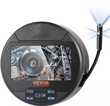 VEVOR Inspektions-Endoskop Triple-Objektiv 4,3" IPS-Bildschirm 5m Kabel IP67 (SC12)