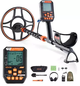 VEVOR Metalldetektor 12" 7 Modi IP68 wasserdicht mit Display (SS285)
