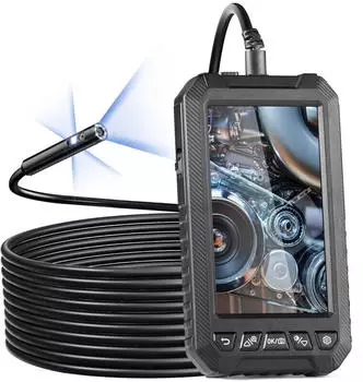 VEVOR Inspektionskamera Dreifachlinse 1080P 5-Zoll-Bildschirm IP67 5m Kabel (5003)