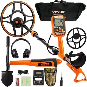 VEVOR Metalldetektor 30cm Suchspule, 7 Modi, IP68, Bluetooth (TS185A)