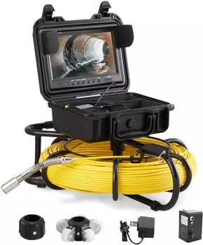 VEVOR Rohrinspektionskamera 9" LCD 120m Kabel 720P 130&deg; 4500mAh (393 ft Sewer Camera)