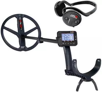 XP Metal Detectors IconX Metalldetektor 28cm Suchspule, WSA Stereo Funkkopfhörer (ICONX-28FMFRCWSAST)