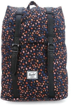 Herschel Retreat Mid-Volume Backpack black mini floral/black synthetic leather