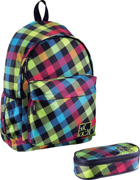 Hama All Out Luton Rucksack rainbow check
