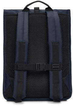 Rains Rolltop Backpack (13320) navy – Wasserabweisendes Polyester schützt den Inhalt vor Nässe