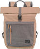 Travelite Rucksack Basics Rollup, rosa / grau, Laptopfach, Polyester, 35L, 60cm