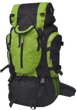 vidaXL Hiking Backpack XXL 75L black/green
