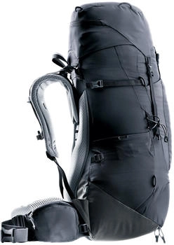 Deuter Aircontact Lite 45+10 SL (2025) black/graphite – Optimale Lastverteilung für ermüdungsfreies Tragen