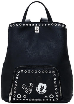 Desigual Mickey Mouse Rucksack mit Nieten schwarz