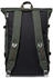 Sandqvist Icon Rolltop Backpack L dawn green with dark brown leather