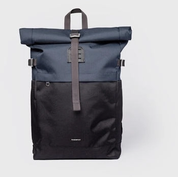 Sandqvist Icon Rolltop Backpack M multi black/navy