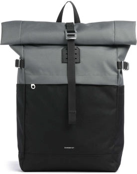 Sandqvist Icon Rolltop Backpack M multi dark with black leather