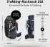 Nordkamm Antares Trek & Travel Backpack 50L blue