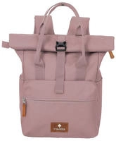 Travelite Rucksack Short Handle Rollup, 46 cm, mit Laptopfach, Rolltop, rosa,