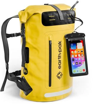 Earth Pak wasserdichter Rucksack 85L und wasserfeste Handyhülle yellow