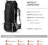 MOUNTAINTOP Trekking Backpack 80L (5820) black