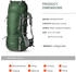 MOUNTAINTOP Trekking Backpack 80L (5820) dark green