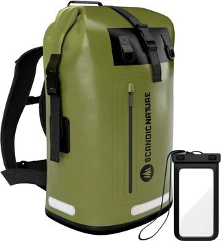 SCANDIC NATURE Pioneer 35L & wasserfeste Handyhülle (184823) olive green