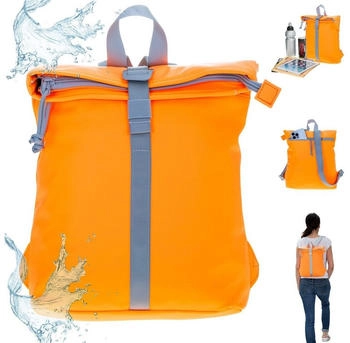 New Rebels Backham Backpack & Key Wallet mart neon orange/grey