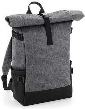 Bagbase Block Roll-Top Backpack (BG858) grey marl/black
