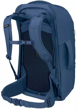 Osprey Farpoint 70 (2026) antique blue – Kompressionsriemen stabilisieren die Ladung bei wechselnden Reisebedingungen