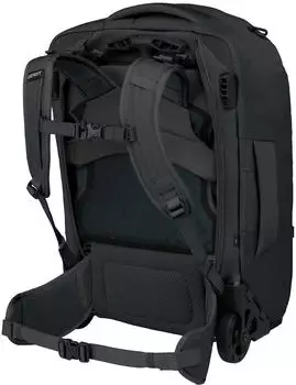 Osprey Farpoint Fairview Carry-On Wheeled Travel Pack 36L black – Cleveres Tragesystem für flexible Nutzung unterwegs