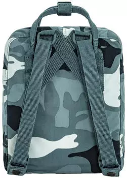 Fjällräven Kånken Graphics Mini nimbus blue/hidden animals – Wasserabweisendes Material schützt den Inhalt bei wechselndem Wetter