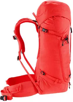Deuter Guide 44+6 (2026) poppy/crimson – Alpine Back System verlagert Gewicht auf die Hüfte