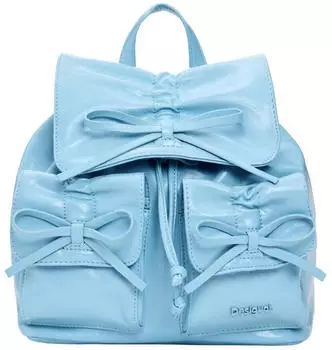 Desigual shiny bow backpack blue