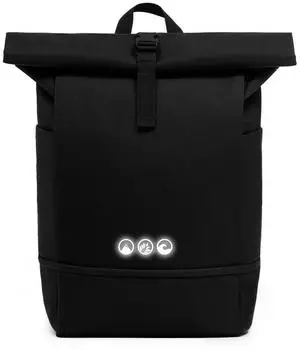 Sons of Aloha Rolltop Backpack XL with Base Compartment (900092) reflective black