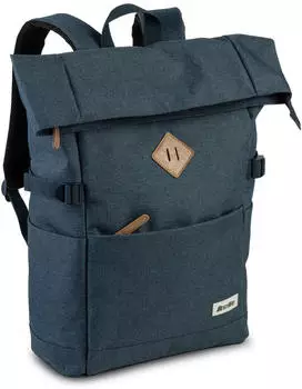BestWay Campus Style Rolltop Backpack navy blue
