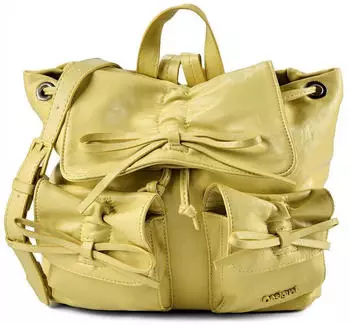 Desigual shiny bow backpack yellow