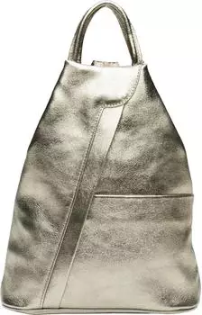 Caspar No.782 2in1 Leder Rucksack & Schultertasche, Damen, bronze