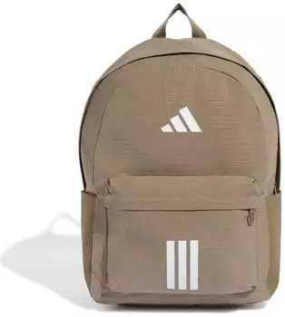Adidas Essentials 3-Streifen Rucksack 43cm, khaki/wei&szlig;