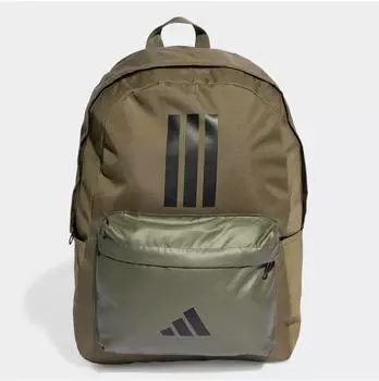 Adidas Classic Back-to-School Rucksack 3-Streifen 27,5L, khaki/schwarz (IS7042)