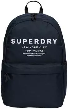 Superdry Logo Montana Rucksack, Polyester, unisex, marineblau (W9110426A)