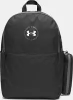 Under Armour Essentieller bedruckter Rucksack, Schwarz/Schwarz/Castlerock,