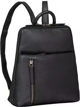 STILORD Holly Cityrucksack Damen Leder, schwarz (10709)