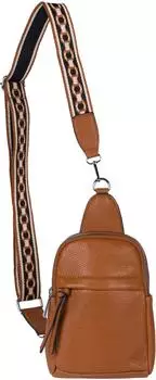 styleBREAKER One Shoulder Rucksack Uni Sling Bag, Damen, cognac, Polyurethan