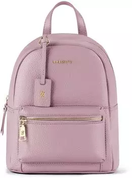 Lazarotti Bologna Leather City Rucksack, Echtleder, rosa, 27cm (LZ03035-15)