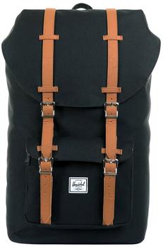 Herschel Little America Backpack (2021) black/tan synthetic leather