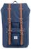 Herschel Little America Backpack (2021) navy/tan synthetic leather