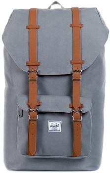 Herschel Little America Backpack (2021) grey/tan synthetic leather